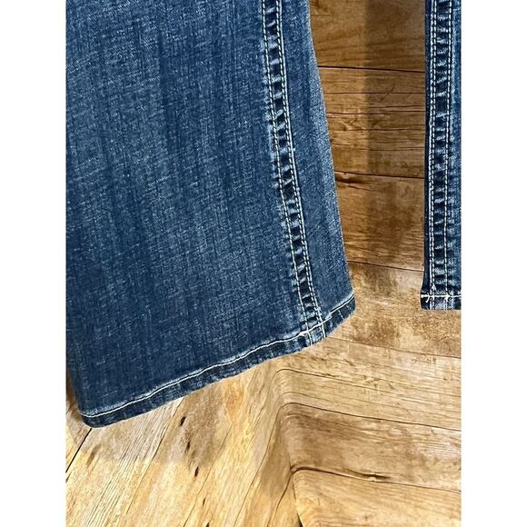 ROCK AND ROLL COWGIRL LOW RISE DISTRESSED BOOTCUT WESTERN BLING RODEO JEANS - Picture 9 of 14